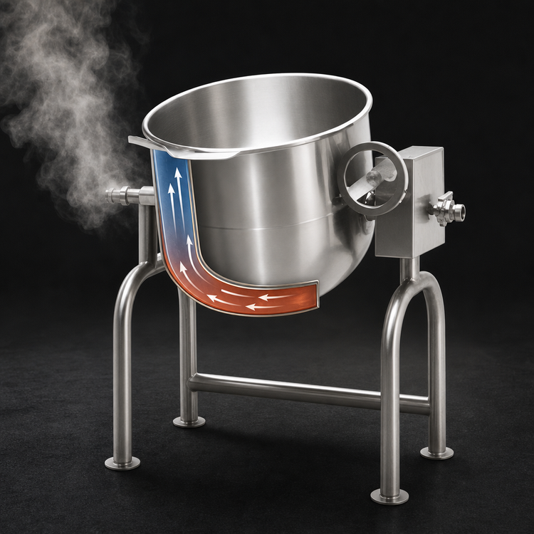 Product image #3 for Legion TWU-80 Direct Steam Tilting Kettle, 80-Gallon, 2/3 Jacketed