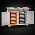 Thumbnail image #3 for Cres Cor Insulated Mobile Serving/Tray Make-Up Cabinet with 1 Heated Compartment, 2 Heated Wells, and 16 Tray Slides