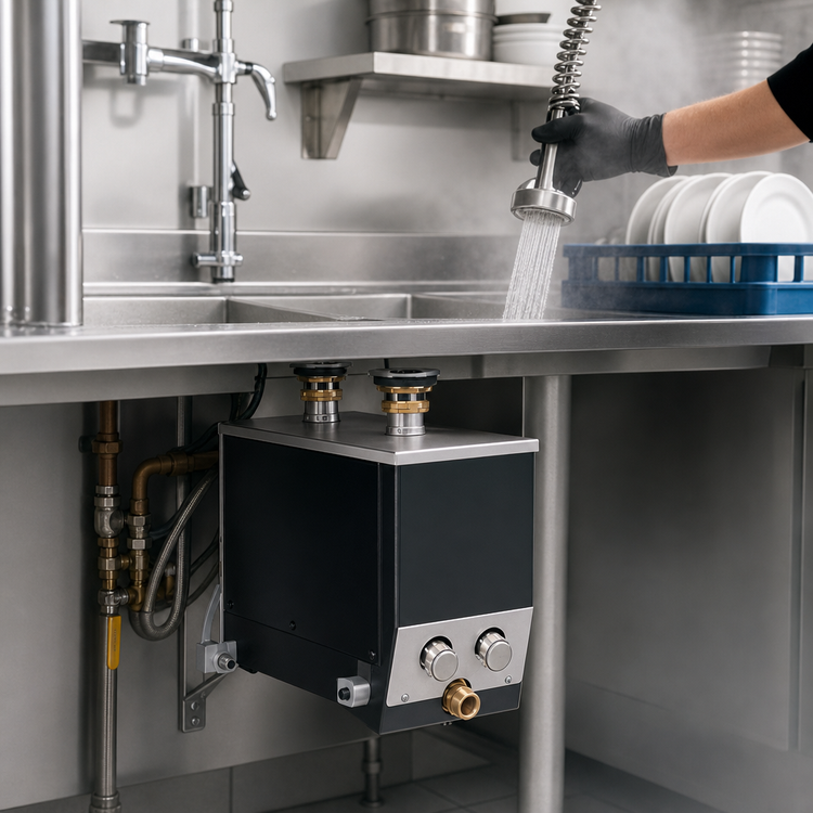 Product image #3 for Hatco Hydro-Heater 9 kW Electric Undersink Sanitizing Sink Heater for 21"-25" Square Sink Areas