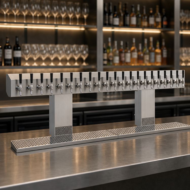 Product image #3 for 20-Faucet Countertop Glycol-Cooled Bridge Draft Dispensing Tower