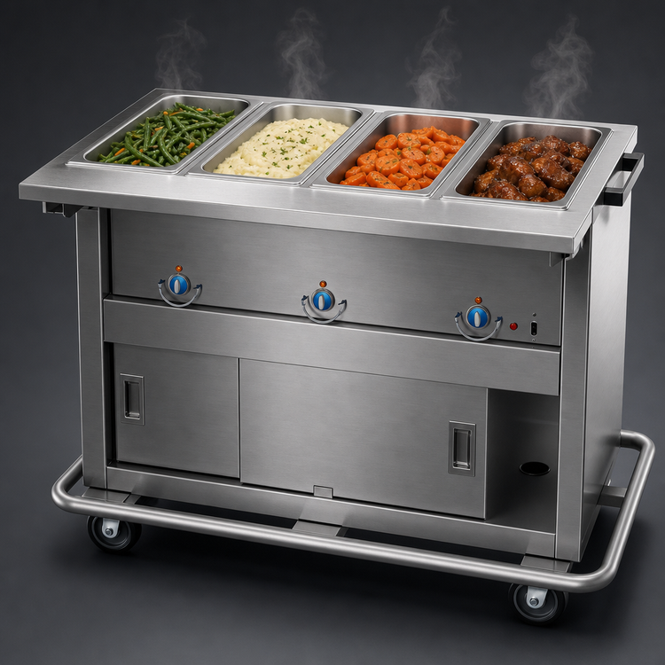Product image #3 for Thurmaduke EP-4-CBSS Portable Electric Hot Food Steamtable with 4 Sealed Wells