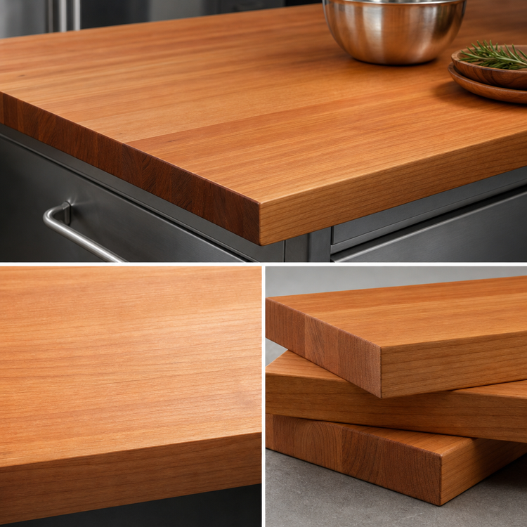 Product image #3 for Boos Block American Cherry Edge Grain Kitchen Countertop, 132 x 27 x 3 Inch, Varnique Finish