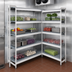 Thumbnail image #3 for Fermostock 4-Tier Corner Expansion Shelving Unit with Removable Polymer Inserts, 83
