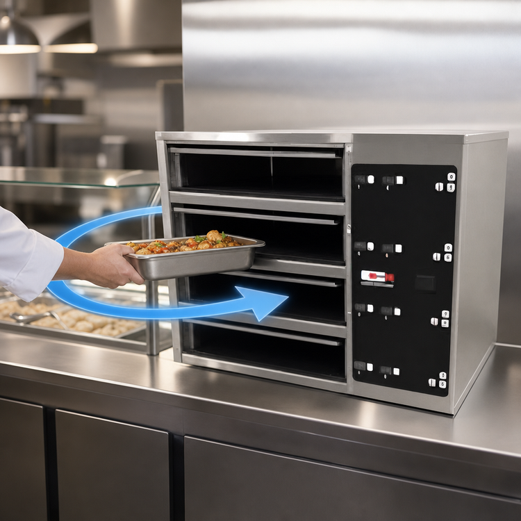 Product image #3 for Carter-Hoffmann MZ423GS-2T Single-Sided Modular Holding Cabinet with Electronic Controls and 8 Timers, Stainless Steel