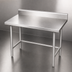Thumbnail image #3 for Advance Tabco 48-Inch x 24-Inch 16-Gauge 304 Stainless Steel Work Table with 5-Inch Backsplash and Open Base