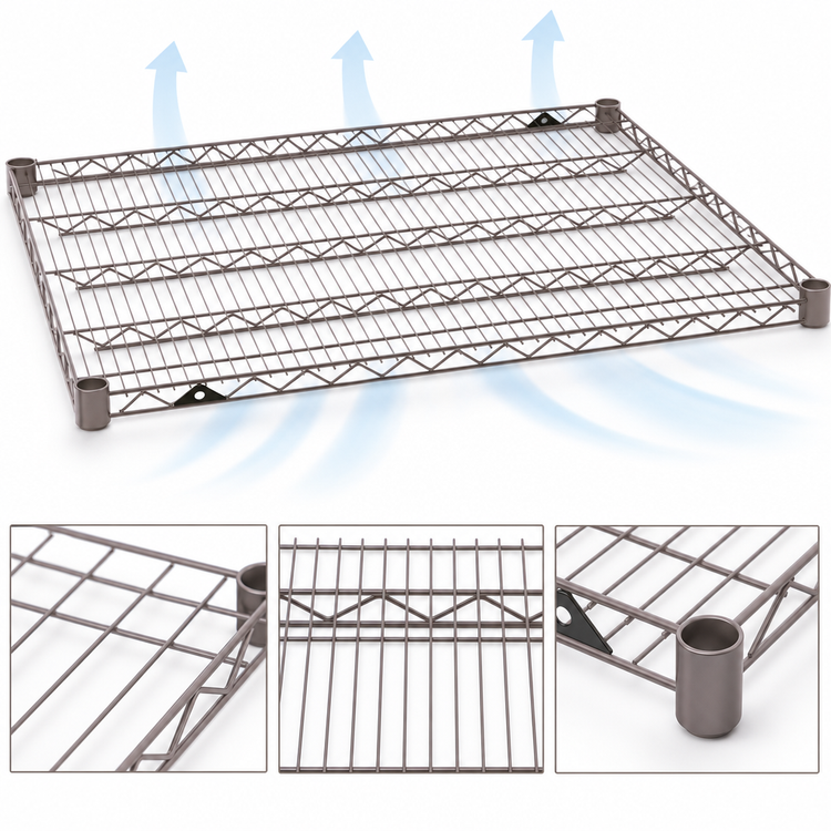 Product image #3 for Metro Super Erecta 36"W x 30"D Wire Shelf, Metroseal Gray Epoxy-Coated with Microban