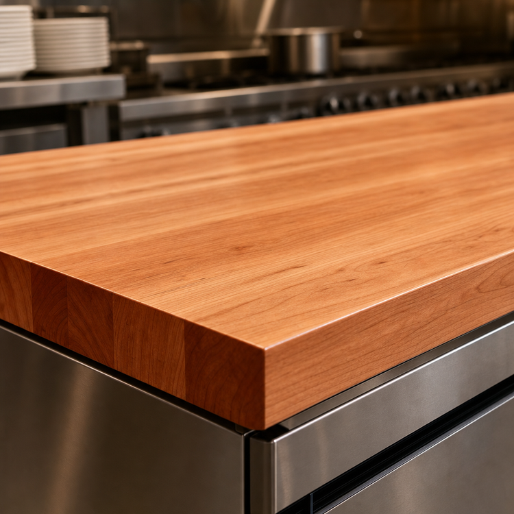 Product image #3 for Boos Block American Cherry Edge Grain Kitchen Countertop, 132 x 36 x 2-1/4 Inches, Penetrating Oil Finish