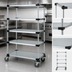 Thumbnail image #3 for Quantum 5-Shelf Mobile Storage Cart, 60W x 24D x 69H, Galvanized Steel