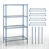 Thumbnail image #3 for Quantum 24 Inch W x 14 Inch D x 54 Inch H Stationary Wire Shelving Starter Unit, Gray Epoxy