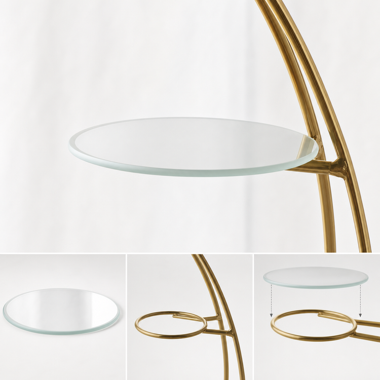 Product image #3 for American Metalcraft 6-Inch Replacement Glass Plate for SRG3 & SRG4 Buffet Stands and Risers