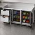 Thumbnail image #3 for Beverage-Air Three-Section Worktop Refrigerator with 2 Drawers and 2 Doors, 72 Inch, Stainless Steel, Rear-Mounted Self-Contained R290