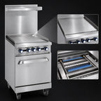 Thumbnail image #3 for Imperial (Middleby) Pro Series IR-G24 24-Inch Commercial Gas Range with Griddle, Space Saver Oven, and Stainless Steel Exterior