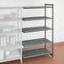 Thumbnail image #3 for Cambro Camshelving Basics Plus 5-Tier Vented Add-On Shelving Unit, 18 x 48 x 64 Inches, Brushed Graphite