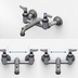 Thumbnail image #3 for T&S Brass Service Sink Faucet, Adjustable 8-Inch Centers, Wall-Mounted, Rigid Spout, Vacuum Breaker Hook, Rough Chrome-Plated Finish