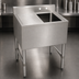 Thumbnail image #3 for Serv-Ware 24-Inch 1-Bowl Left-Drainboard Stainless Steel Bar Sink with Backsplash