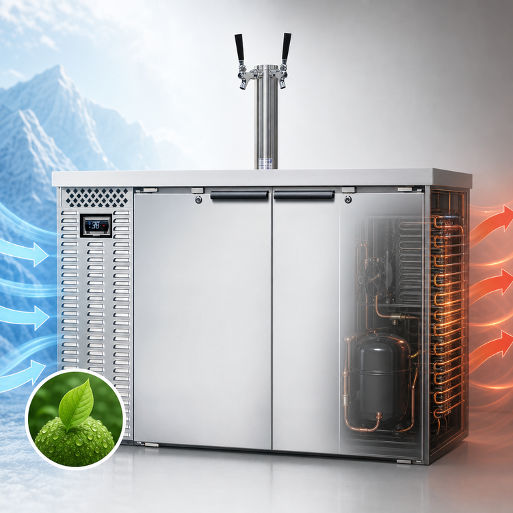 Product image #3 for Continental Refrigerator KC50NSS 50" Two-Keg Commercial Beer Dispenser