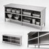 Thumbnail image #3 for John Boos 84-Inch x 24-Inch 16-Gauge Stainless Steel Open-Front Enclosed Base Work Table