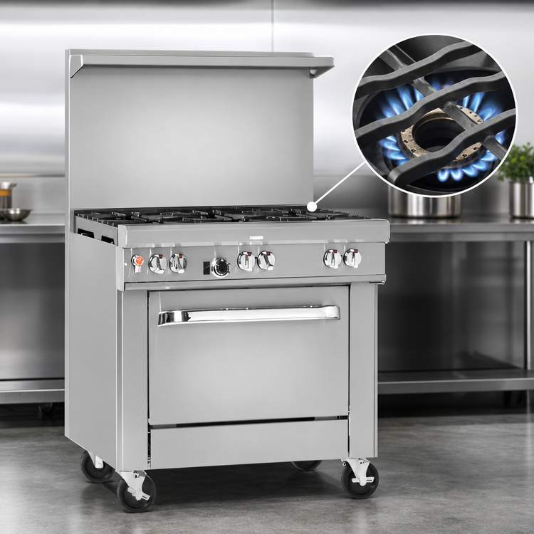 Product image #3 for Southbend Ultimate 36-Inch Gas Restaurant Range with 2 Non-Clog Burners, 24-Inch Thermostatic Griddle and Standard Oven