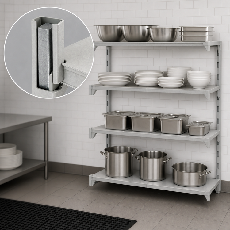 Product image #4 for Camshelving Premium 24" x 72" x 64" 4-Shelf Solid Stationary Add-On Shelving Unit