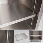 Thumbnail image #3 for BK Resources SHF-3648 18 Gauge Stainless Steel Removable Shelf for 36 x 48 Inch Cabinet Base Chef Tables