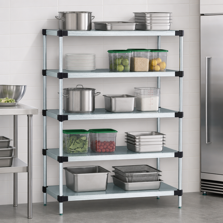 Product image #3 for Quantum Solid Shelving Starter Kit with 5 Solid Shelves, 36 x 21 x 63 Inches