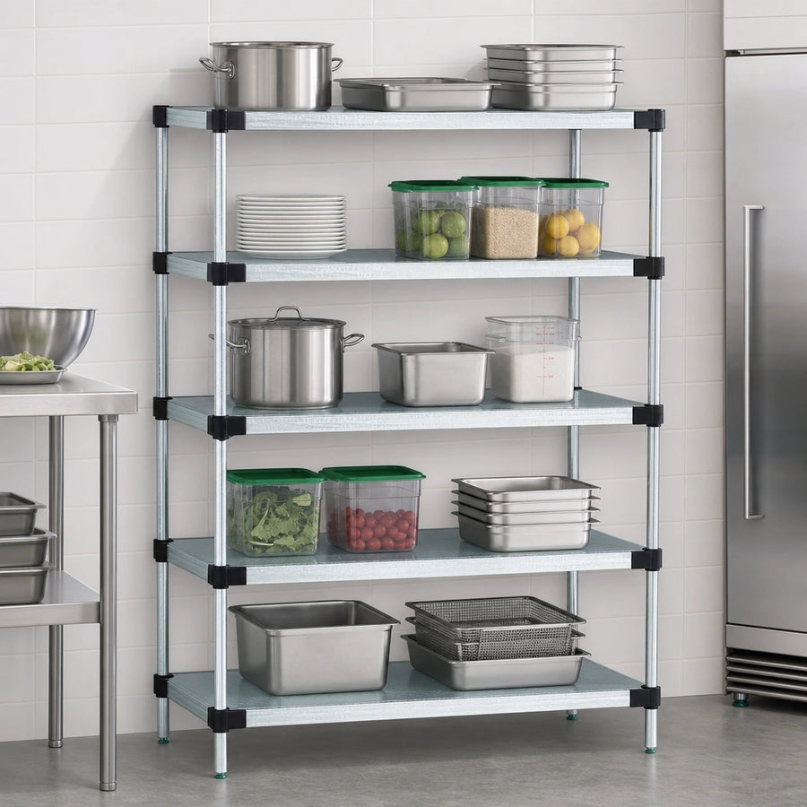 Includes 5 Solid Shelves