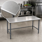 Thumbnail image #3 for Eagle Group BlendPort® BPT-2430GTB 30 x 24 Inch 430 Stainless Steel Work Table with Galvanized Open Base