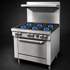 Thumbnail image #3 for Southbend (Middleby) S-Series S36A 36-Inch Gas Restaurant Range with 6 Open Burners, Convection Oven, and Stainless Steel Front and Sides