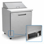 Thumbnail image #3 for Kelvinator Commercial KCHST27.8 One-Section Refrigerated Sandwich/Salad Prep Table, 27-7/8" W, 8-Pan, Rear-Mounted Self-Contained