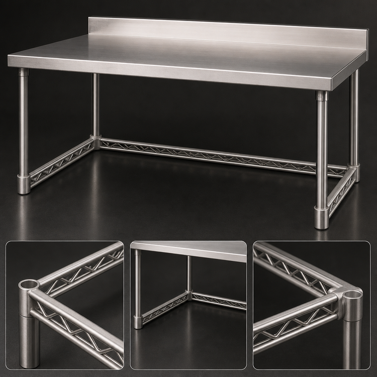 Product image #3 for Eagle Group 60-Inch x 36-Inch 3-Sided Double Truss Stainless Steel Frame