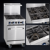 Thumbnail image #3 for Pro Series 24-Inch Gas Restaurant Range with 4 Burners and Space Saver Oven