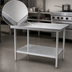 Thumbnail image #3 for Spec-Master Marine Series 30-Inch x 30-Inch Flat Top Stainless Steel Work Table with Adjustable Galvanized Undershelf