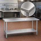 Thumbnail image #3 for Duke Manufacturing 316S-3684 Stainless Steel Work Table with Undershelf, 84 x 36 x 36 in, No Backsplash