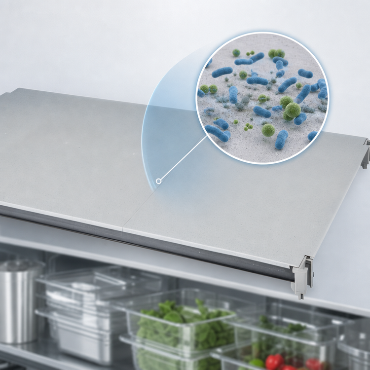Product image #3 for Cambro Camshelving Elements XTRA 21" x 42" 5-Shelf Solid Universal Shelf Kit