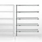 Thumbnail image #3 for Eagle Group EAGLEbrite A5-74-2460Z 5-Tier Wire Add-On Shelving Unit, 60W x 24D x 74H, Zinc Finish