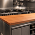 Thumbnail image #3 for Boos Block 72 Inch x 27 Inch Edge Grain American Cherry Kitchen Countertop with Varnique Finish