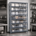 Thumbnail image #3 for Quantum Heavy Duty Stationary Wire Shelving Unit with 13 Shelves and 36 Clear Bins, 36