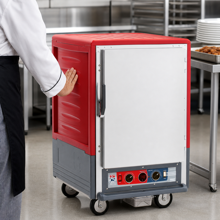 Product image #3 for Metro C5 3 Series Half-Height Mobile Heated Holding and Proofing Cabinet, Low-Watt, Solid Door