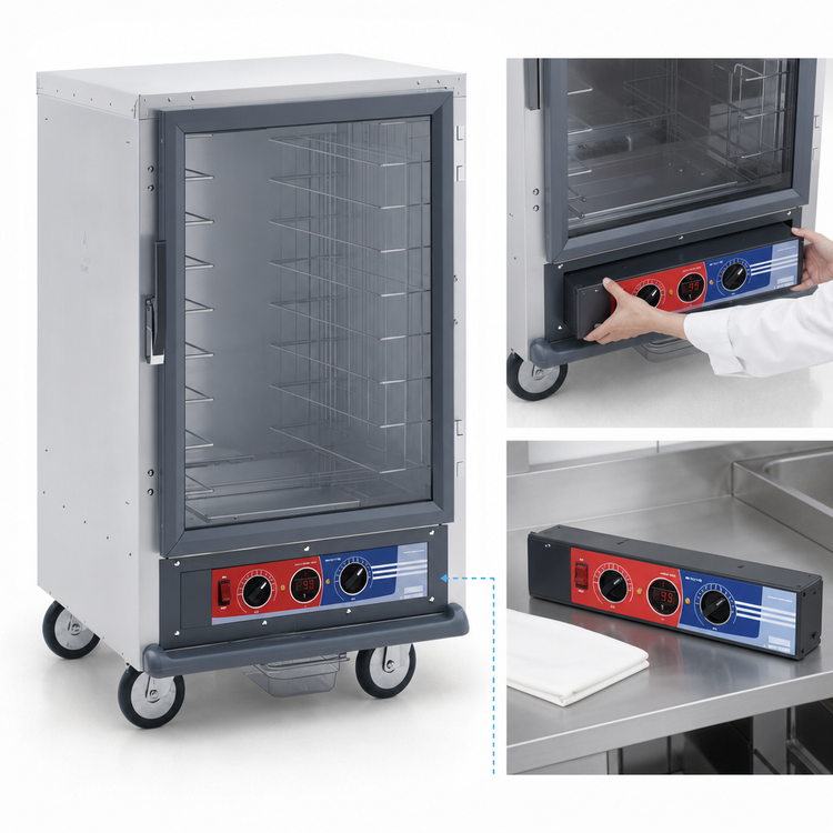 Product image #3 for Metro C5 1 Series Half-Height Mobile Non-Insulated Proofing Cabinet with Clear Polycarbonate Door and Lip Load Slides