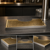 Thumbnail image #3 for Micro Matic Surface-Mount Draft Tower Drip Tray Trough, Stainless Steel with PVD Brass Screen, 12 x 7 Inches