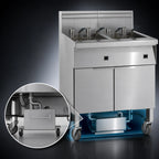 Thumbnail image #3 for Imperial (Middleby) IFSSP375EC 3-Tank Electric Floor Fryer, 75 lb. Each, Computer Controls, Built-In Filter, Stainless Steel
