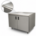 Thumbnail image #3 for Advance Tabco Special Value Economy Enclosed Work Table with Cabinet Base and Hinged Doors, 36 x 30 Inches, 304 Stainless Steel Top