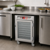 Thumbnail image #3 for Metro C5 6 Series Mobile Undercounter Heated Holding Cabinet with Clear Double-Pane Glass Door, 10 Full-Size Pan Capacity, 120V