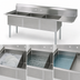 Thumbnail image #3 for Three-Compartment Stainless Steel Sink with Right Drainboard, 18