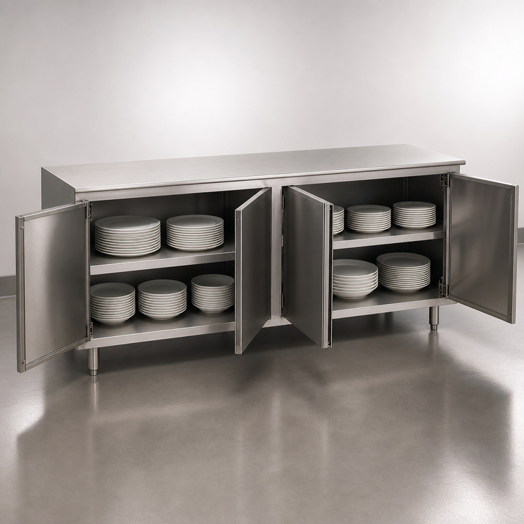 Product image #3 for Eagle Spec-Master Series 4-Door Stainless Steel Plate Cabinet, 120 x 18 Inches