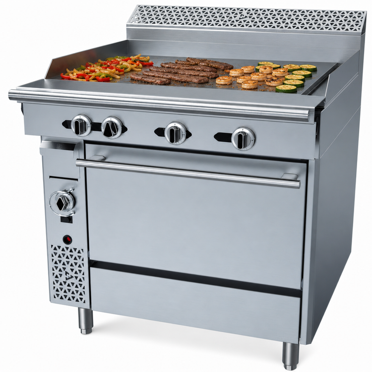 Product image #3 for Garland Cuisine Heavy-Duty 36-Inch Gas Plancha Range with Standard Oven