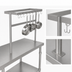 Thumbnail image #3 for John Boos Square Table-Mount Stainless Steel Pot Rack with 15 Double Hooks, 55-1/4