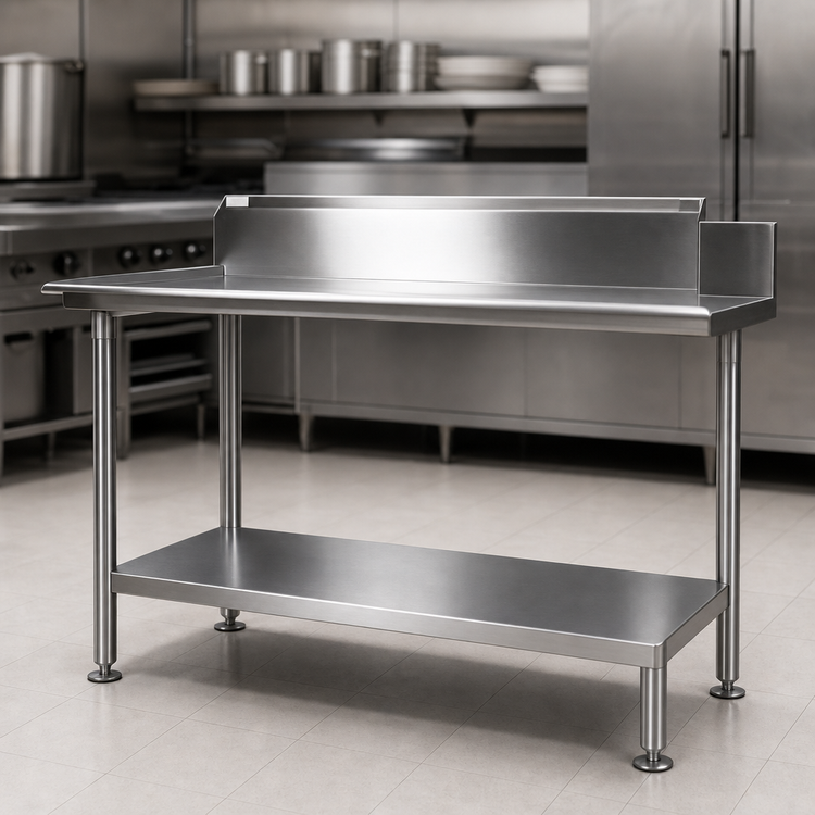 Product image #3 for John Boos 16-Gauge Stainless Steel Dishtable Undershelf with Adjustable Bullet Feet