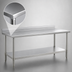 Thumbnail image #3 for Deluxe Series Stainless Steel Work Table with 4-1/2-Inch Backsplash and Adjustable Undershelf, 108 x 36 Inches