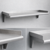 Thumbnail image #3 for Snap-n-Slide 72-Inch x 15-Inch Wall-Mounted Stainless Steel Shelf with V Marine Front Edge